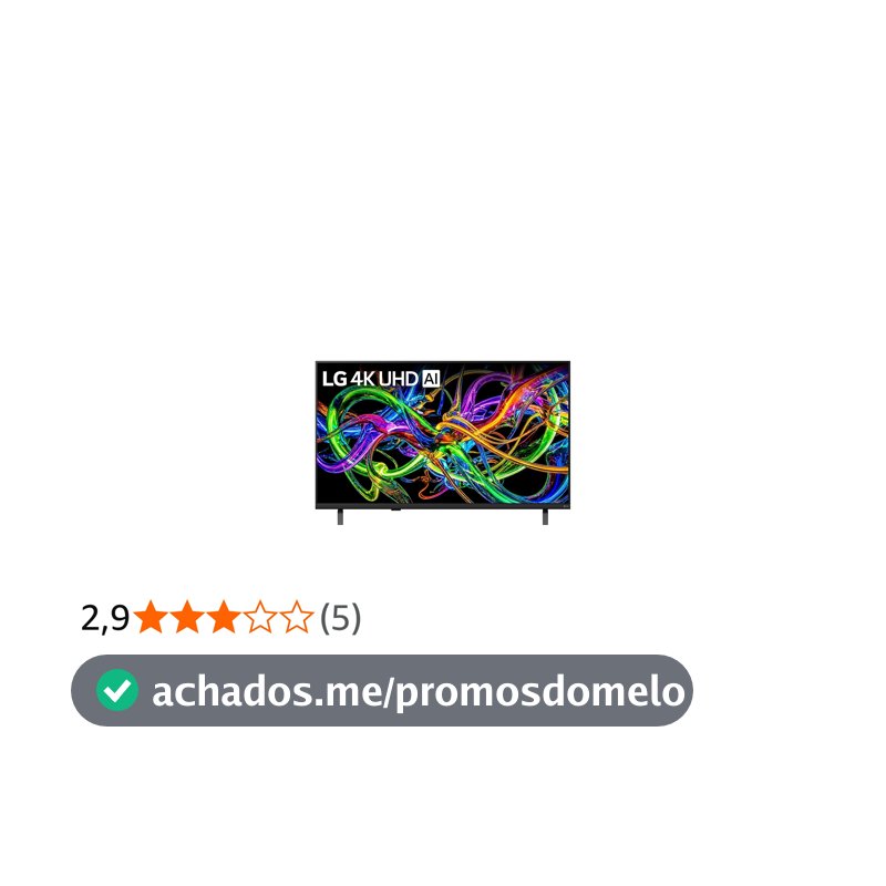 Smart TV LG 50" 4K UHD NANO AI 50UN85CBPSA.BWZ