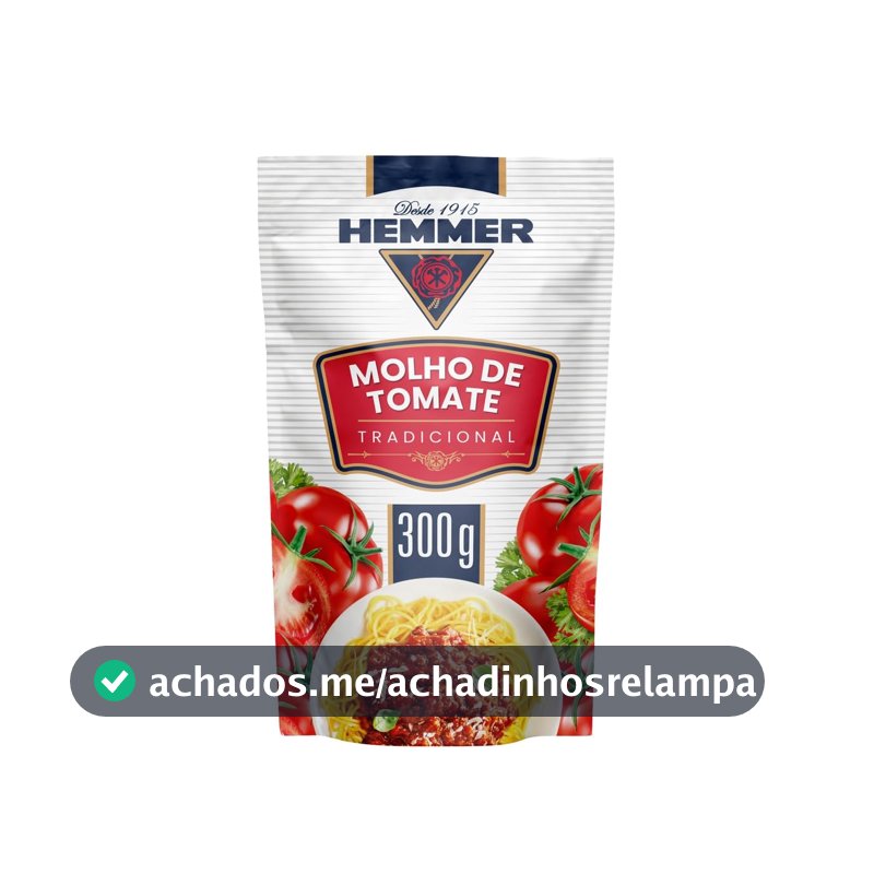 Hemmer Molho De Tomate Tradicional 300G