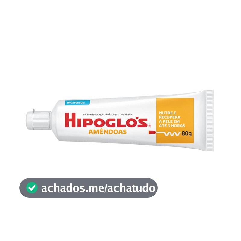 Creme Preventivo de Assaduras para Bebês Hipoglós Amêndoas, 80g