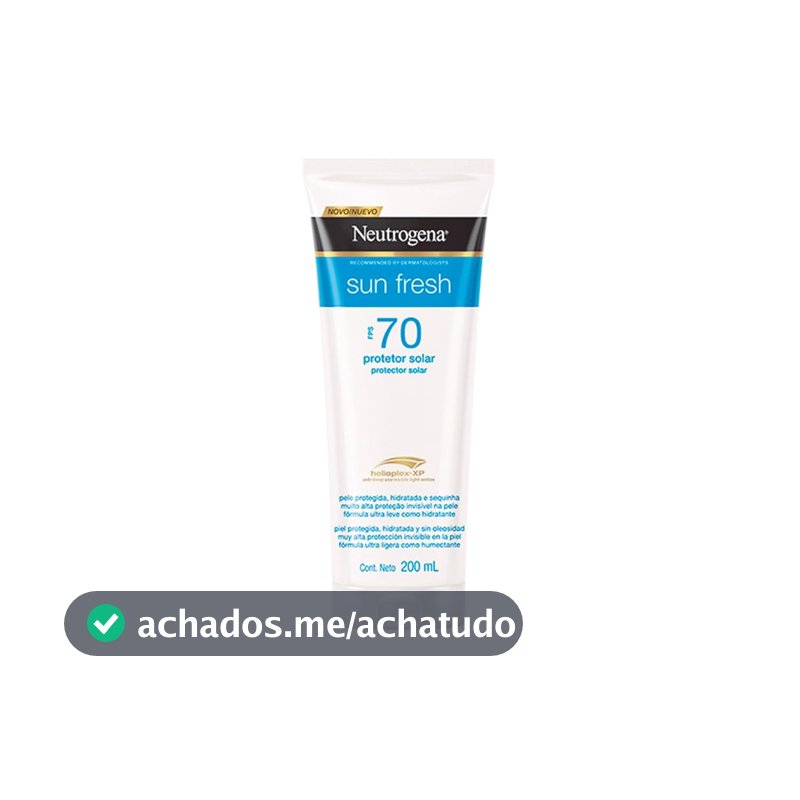 Protetor Solar Corporal em Loção Neutrogena Sun Fresh, FPS 70, 200ml