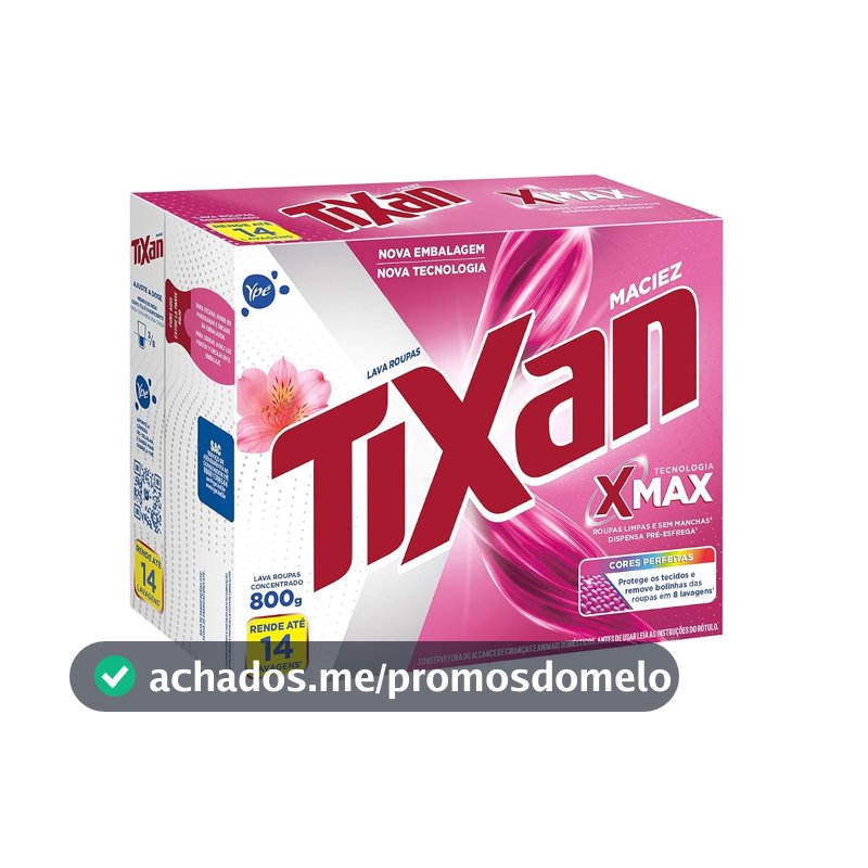 Tixan Ypê Lava Roupas em Pó Maciez 800g