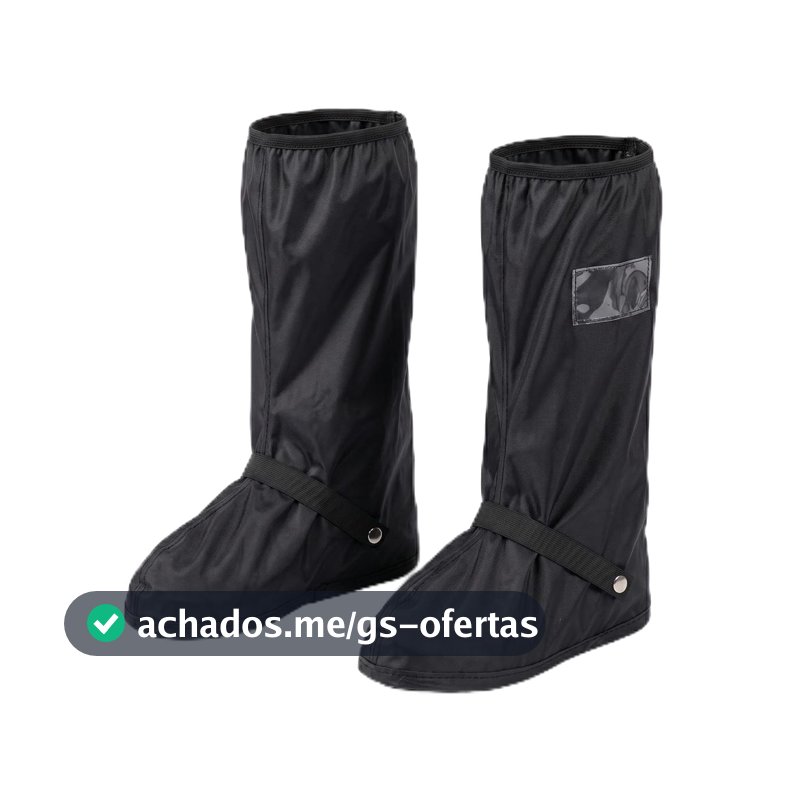 Capa De Chuva Para Bota Motociclista Impermeável Protetor De Calçado Motoqueiro Com Solado Antiderrapante E Refletivo Resistente Motoboy Premium (XL, BR, Adulto, Faixa Numérico, GG, 42, 44)