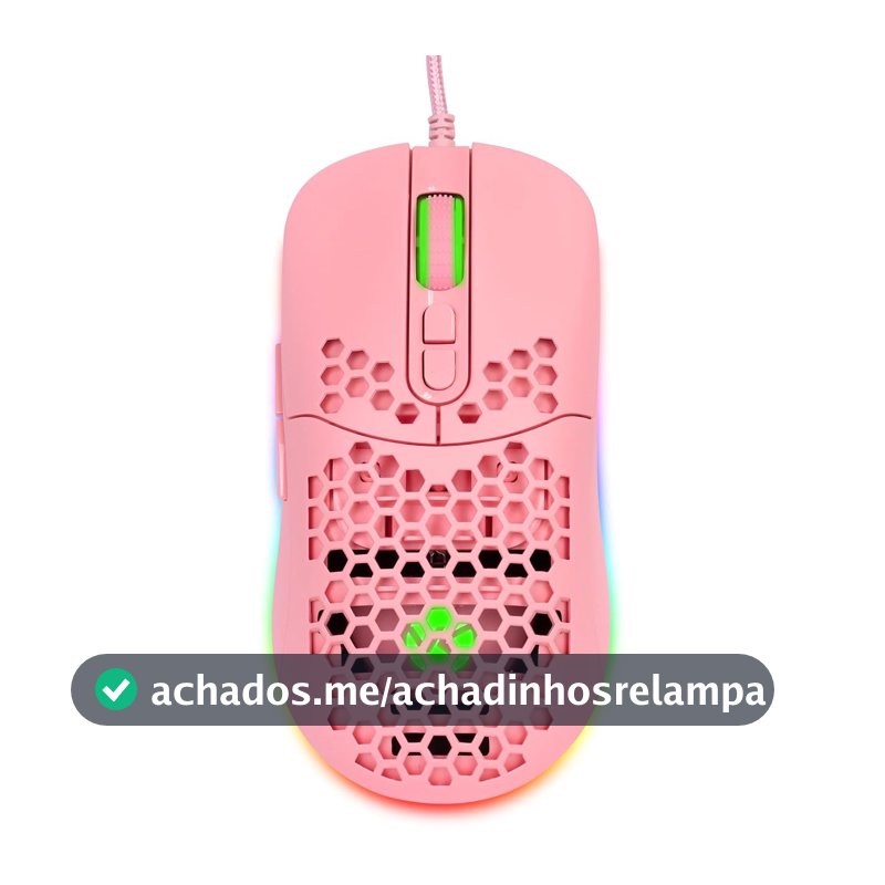 Vinik, MOUSE GAMER VX GAMING VOID COM LED RGB- 7600 DPI ROSA COM CABO USB 1.8 METRO – MGV120R - VINIK, 65402