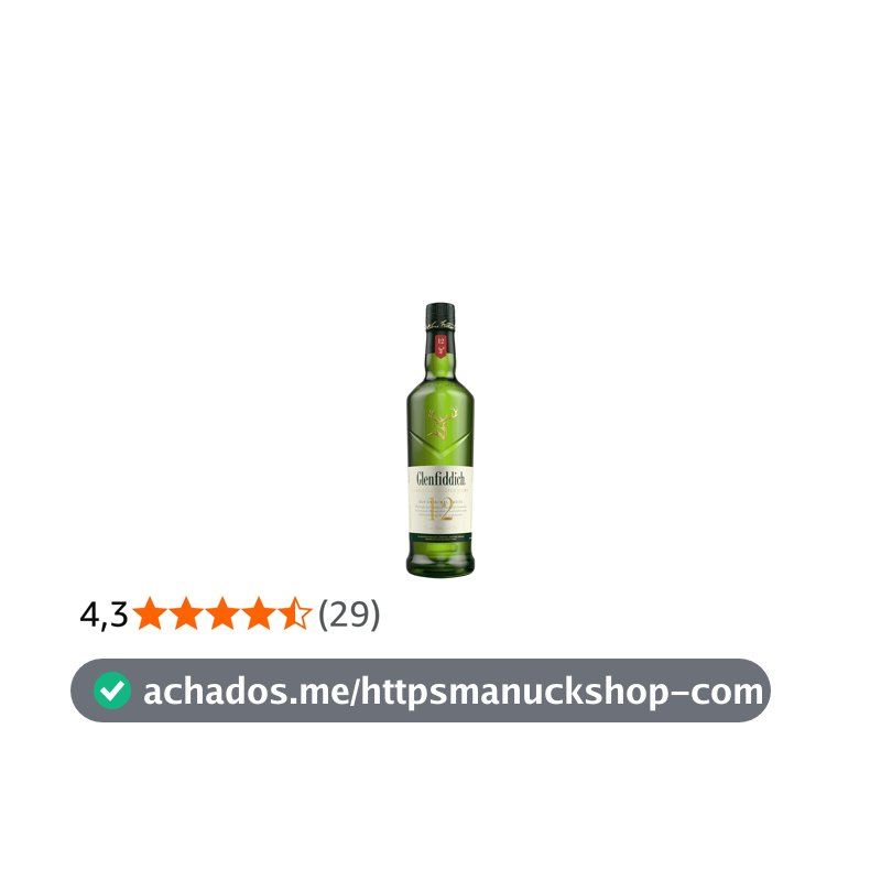 WHISKY ESCOCÊS GLENFIDDICH 750ML 12Y