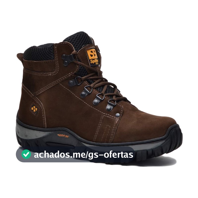 Bota Adventure Coturno Masculino Trail Spiller Shoes Casual - Preto