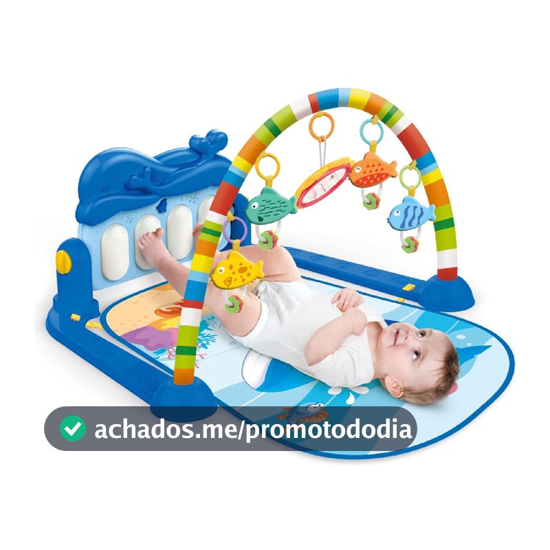 Tapete de Atividades com Play Piano Baleia Azul - Maxibaby