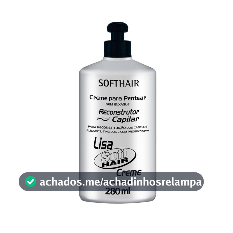 Creme para Pentear Soft Hair Lisa Creme, Reconstrutor, 280ml