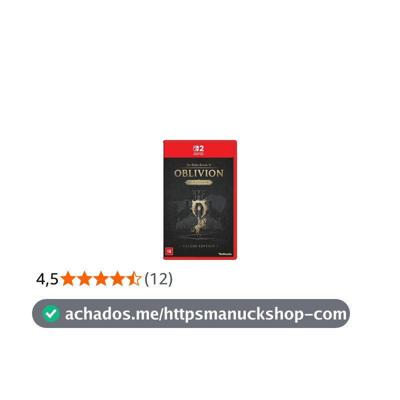 The Elder Scrolls IV Oblivion Remastered – Deluxe Edition - Nintendo Switch 2