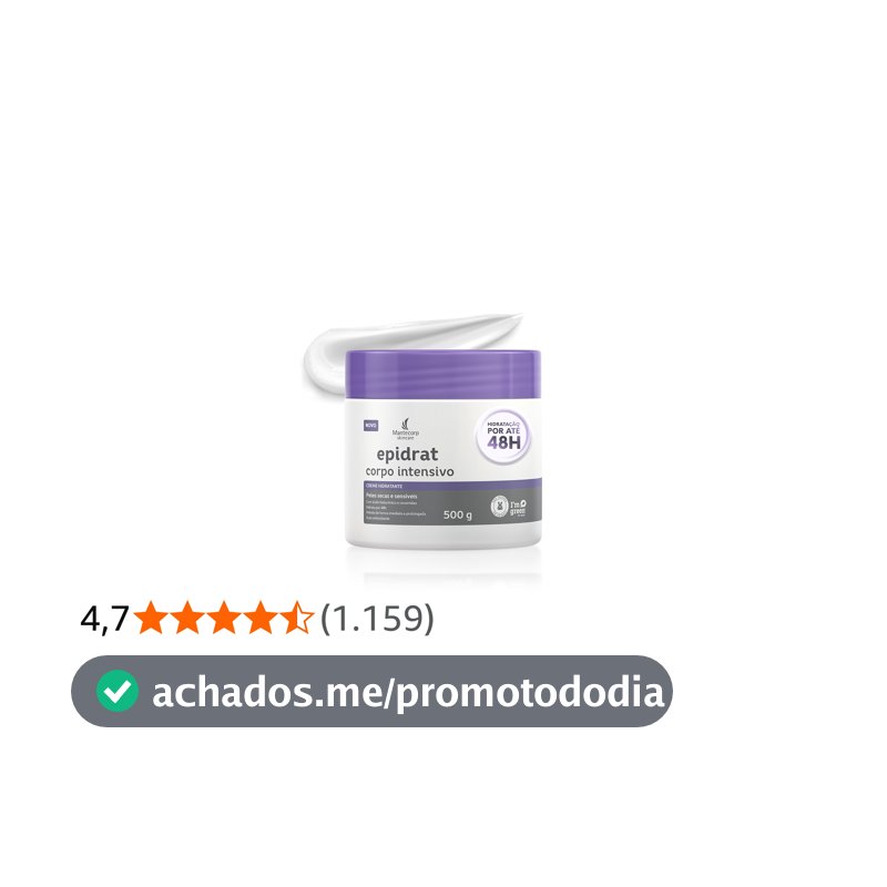 MANTECORP - Creme Hidratante Epidrat Corpo Intensivo - Hidrata e Acalma a Pele, Mantém Hidratação Intensa por 48h, Absorção Rápida - 500g