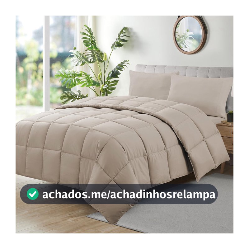 Camesa Edredom Ecopluma Toque de Pluma King Size 280x260cm - Bege, Poliéster