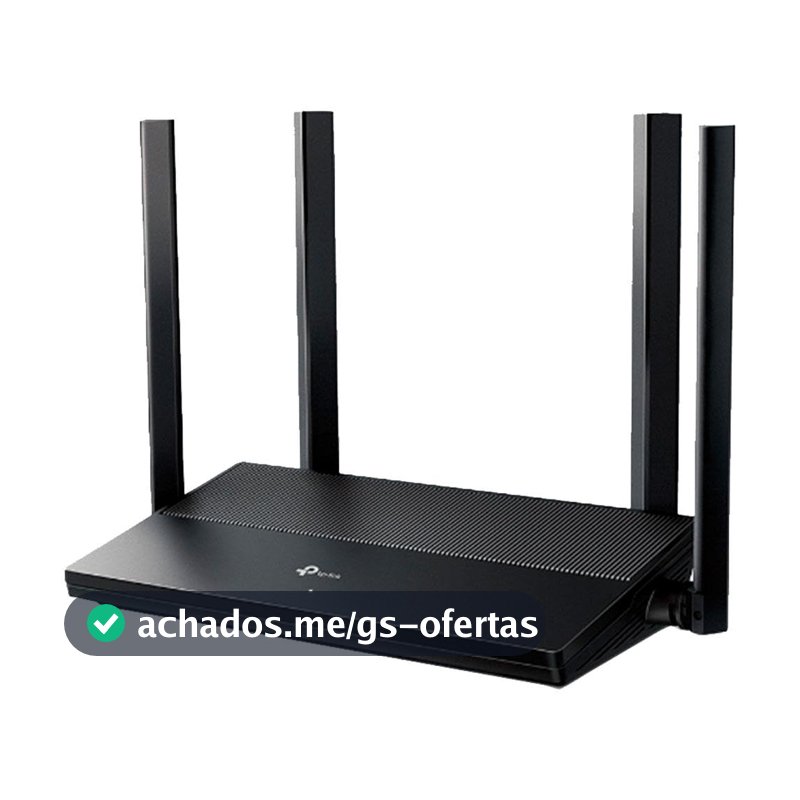 TP-Link EX1500 Roteador Wi-Fi 6 AX1500 Dual Band, 4 Portas Gigabit, EasyMesh, Cobertura de até 140 m² e Conexão para até 60 Dispositivos