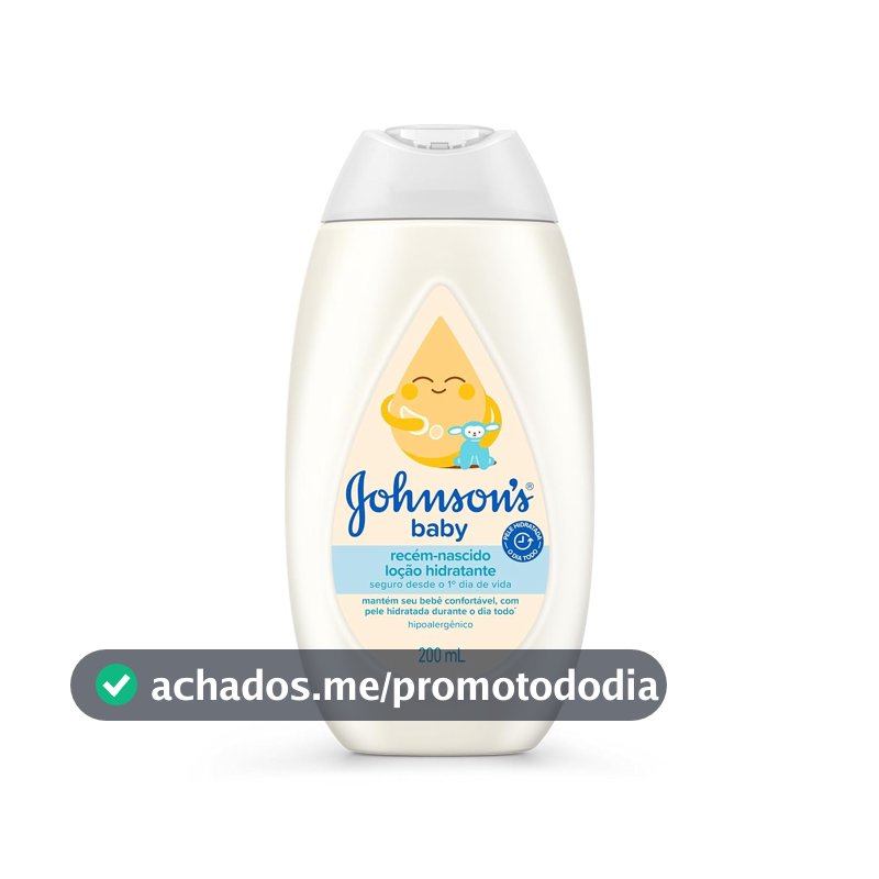 Loção Hidratante Corporal Johnson's Baby Recém-Nascidos, 200ml