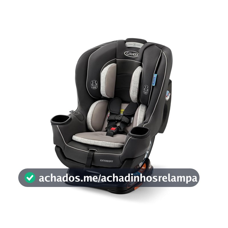 Graco Cadeira Infantil para Carro Extend2Fit ™ 2 em 1 com Sistema LATCH, Redmond, Preto e Cinza