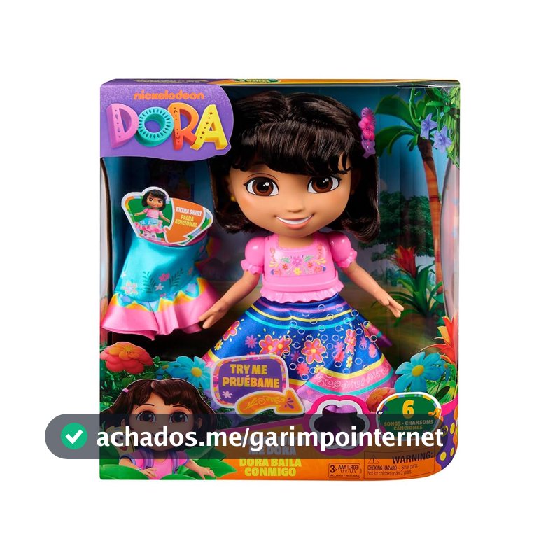 Sunny, Dora Aventureira, Boneca Dora Dançarina, com Saia Giratória e Sons