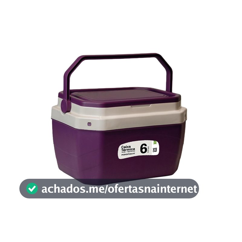 Caixa Térmica Cooler com Alça Paramount para Transporte de Bebidas, Churrasco, Gelo e Alimentos, Ideal para Praia, Camping, Pesca