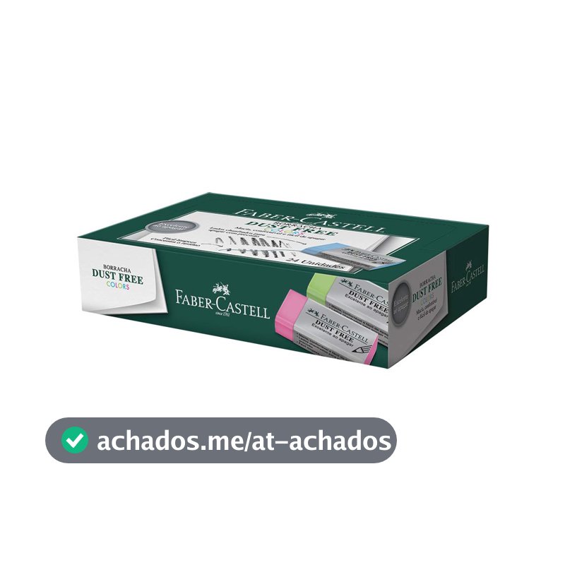 Borracha Dust Free, Faber-Castell, 187138, Multicor, pacote de 24