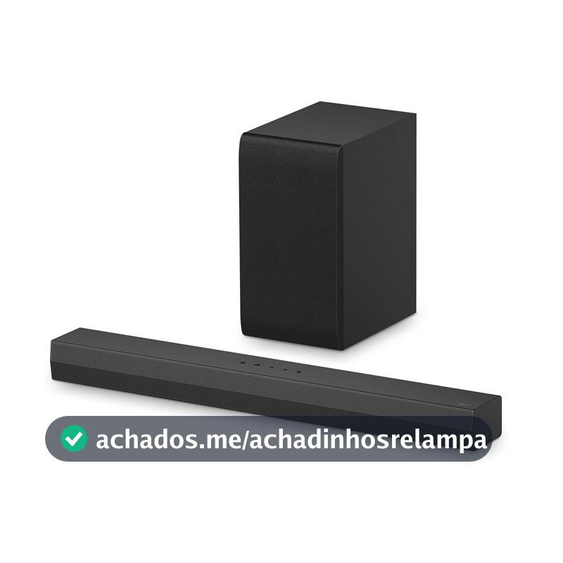 Soundbar LG 300W RMS, 2.1 Canais, Dolby Digital, Sem fios, Bluetooth 5.3, Entrada Óptica, HDMI, AI Sound Pro - S40T