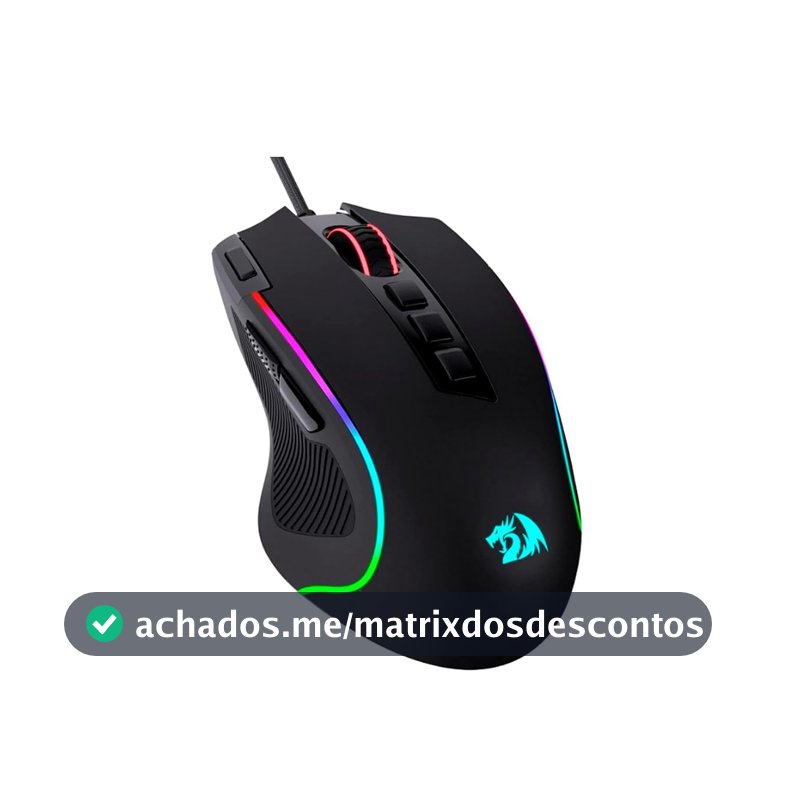 Mouse Gamer Redragon Predator RGB M612-RGB, Preto