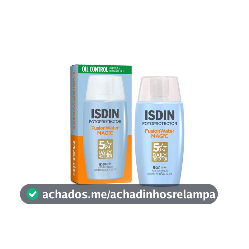 ISDIN Protetor Solar Facial Fusion Water 5 Stars Sem Cor FPS 60-50ml