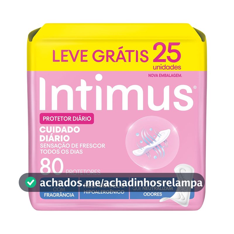 Protetor Diário Intimus® Cuidado Diário - 80 un