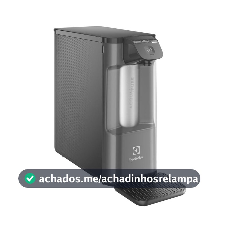 Electrolux Purificador de Água Gelada Fria e Natural Elétrico Compacto Eletronico placa Filtro refil 6 meses ou 3000l Painel Touch Bivolt grafite PE12G