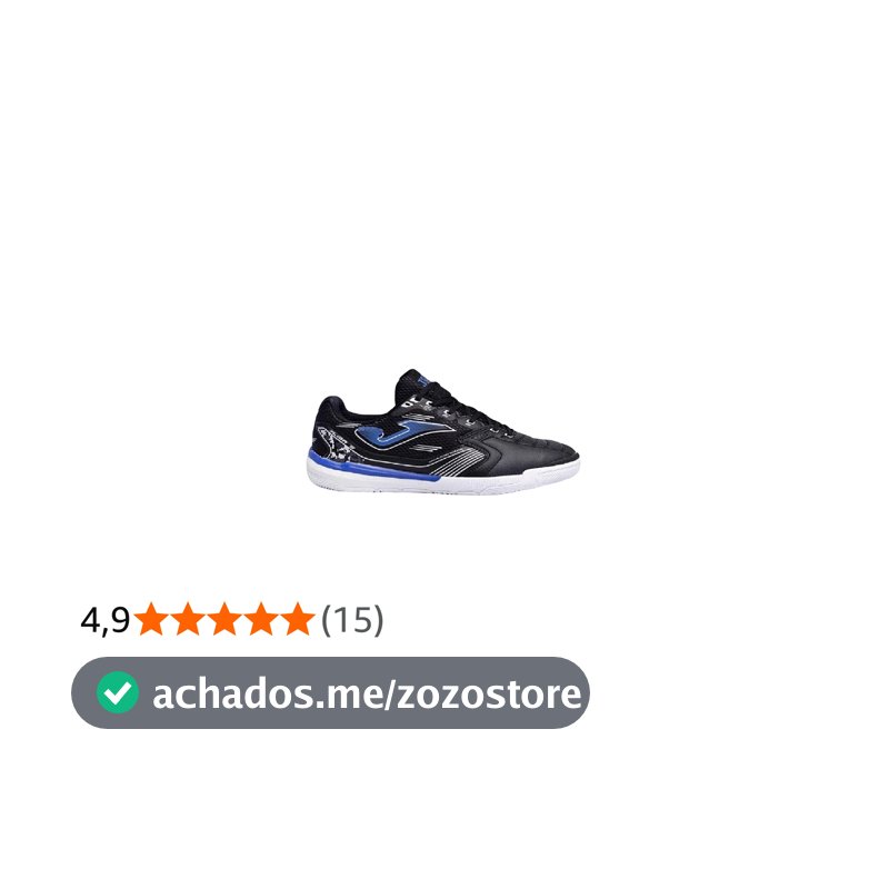 Chuteira de Society Joma Liga 5 Preto e Azul