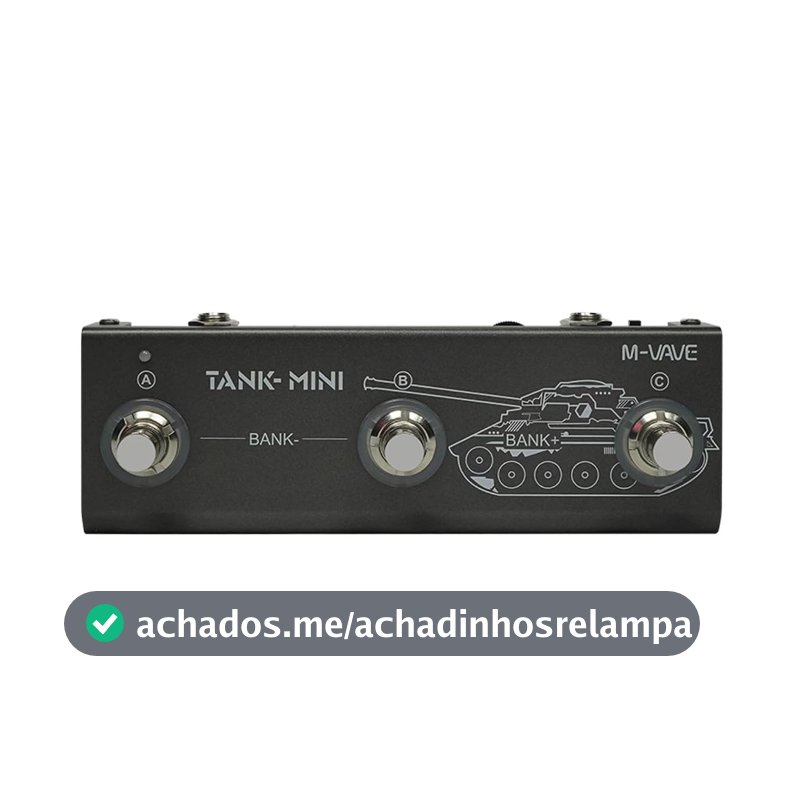 M-VAVE TANK MINI Pedal Multiefeitos para Guitarra/Baixo com 21 Presets, Bluetooth, Bateria Recarregável 7h, Interface Áudio USB, Modelador de Amp e Cab IR - Efeitos Profissionais Portátil