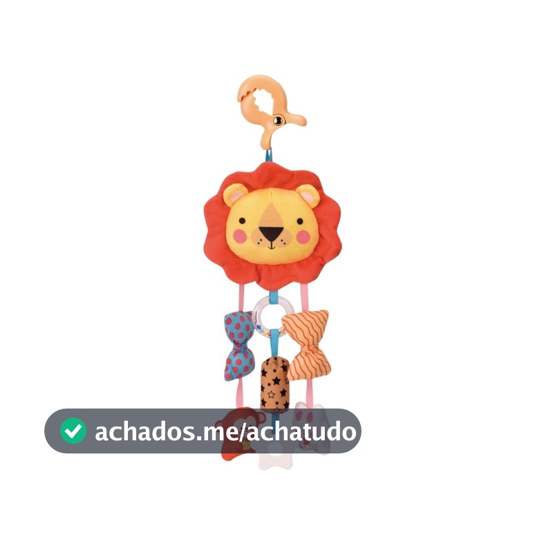 Móbile Chocalho Para Carrinho e Berço de Bebê Clip Maxi Baby - Leão