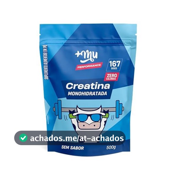 Creatina Mais Mu, Sem Sabor, 500g