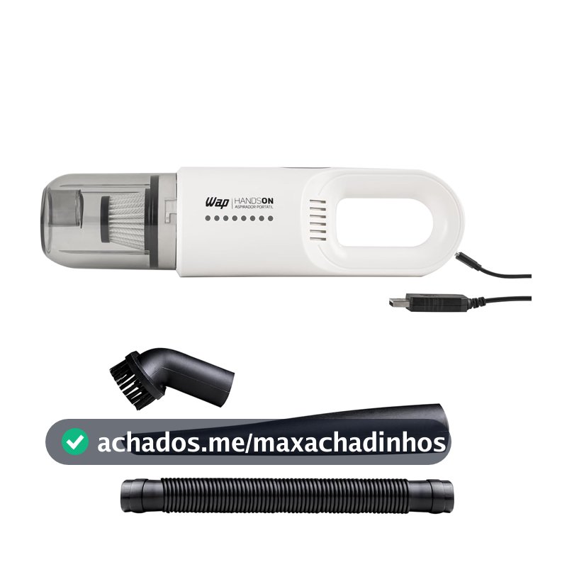 WAP Aspirador de Pó de Mão HANDSON à Bateria, Portátil, 110ml, com Filtro Lavável, 50W 7,4VDC