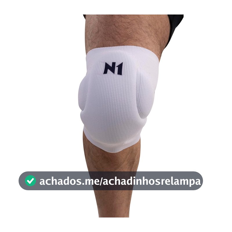 N1 Sport Joelheira Slide II Branco P Knit 3D Espuma 12mm Proteção Anatômico