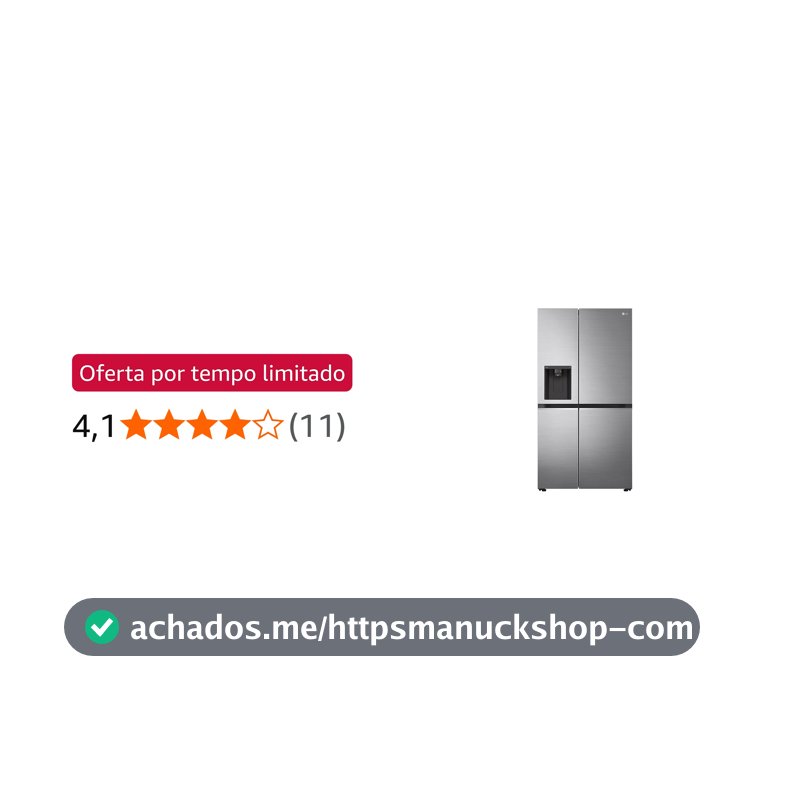 Refrigerador Smart LG Side By Side 611L Aço Escovado Uvnano 220V GC-L257SLP