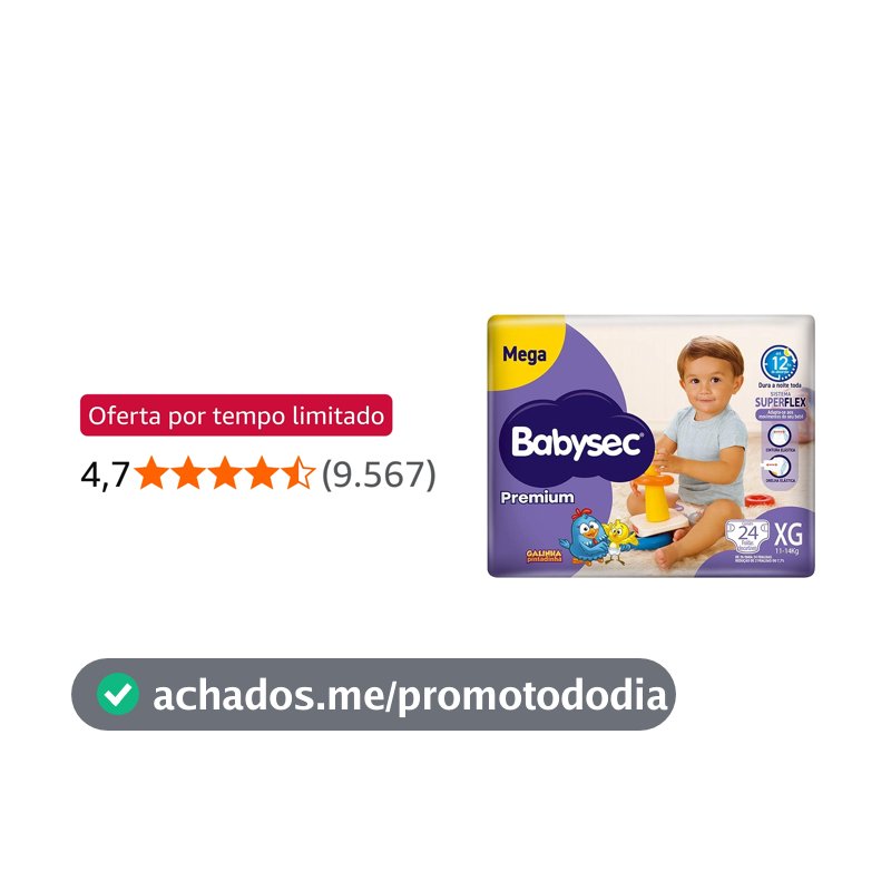 Fraldas Babysec Premium Galinha Pintadinha Flexi Protect, 24 Unidades