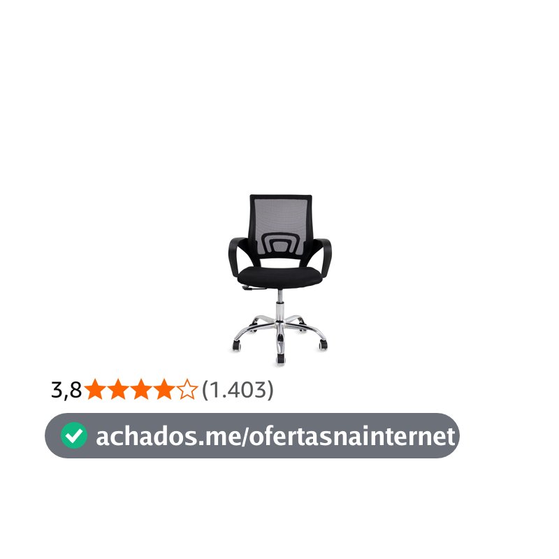 Cadeira de escritório Diretor Jadel Preta Healer