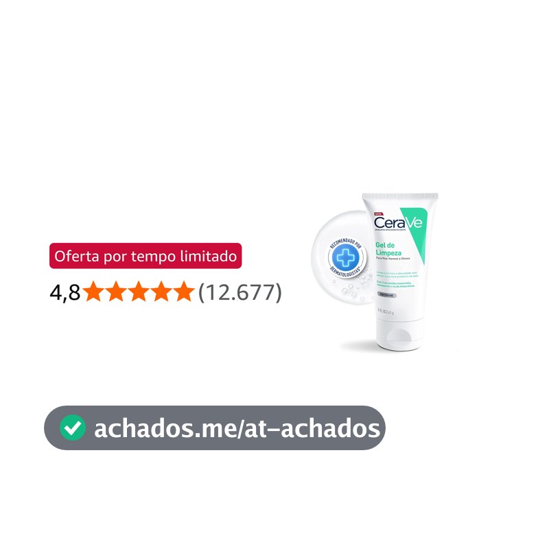 CeraVe, Gel de Limpeza Facial para pele oleosa, com Ácido Hialurônico e Niacinamida