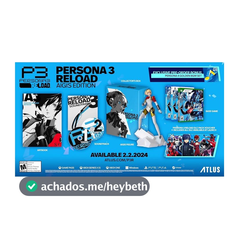 PlayStation Persona 3 Reload (Edição de Colecionador) - por 5