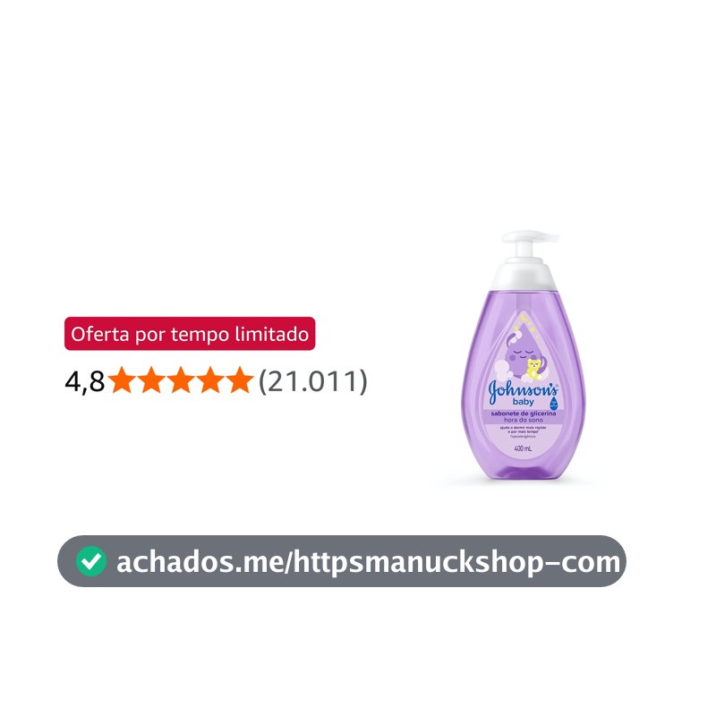 Sabonete Líquido Johnson's Baby Hora do Sono, Lavanda, 400ml
