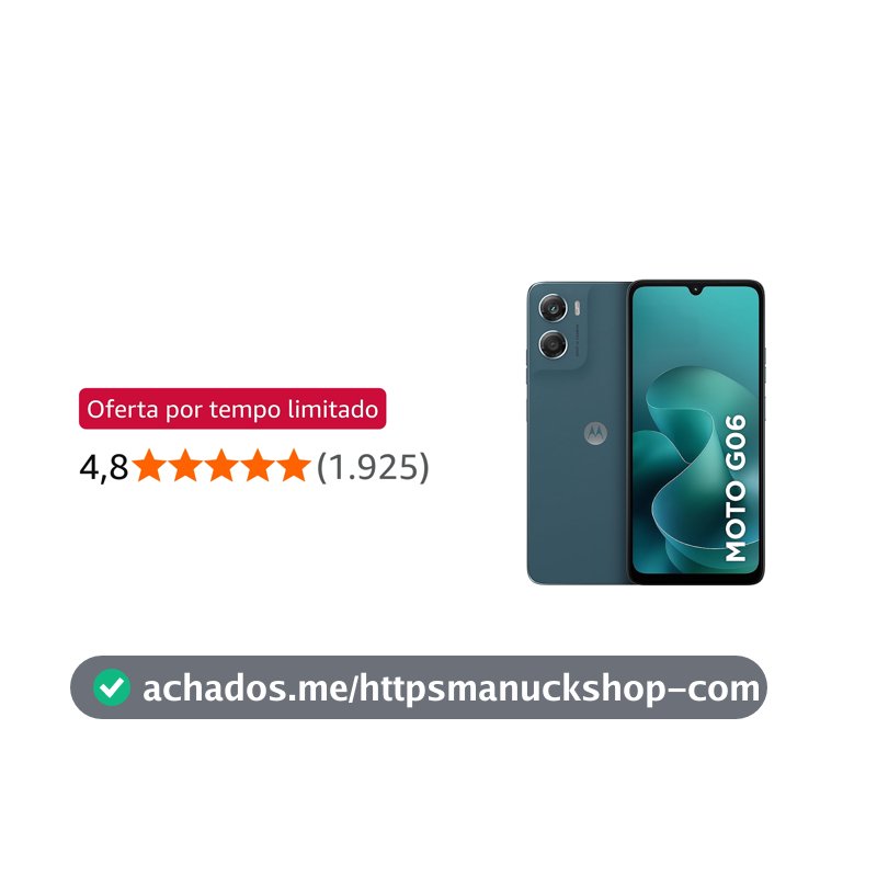 Smartphone Motorola Moto g06-128GB 4GB RAM + 8GB Ram Boost e Camera 50MP com AI Bateria de 5200 mAh Tela 6.9" - Azul Marinho