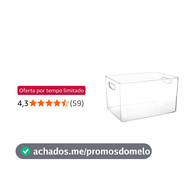 Organizador Cristal com Alça 35x25x20 Paramount