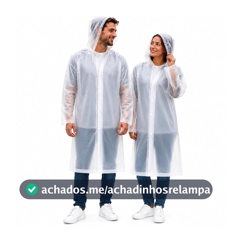 Capa De Chuva Adulto Impermeável Reutilizável Com Capuz E Botões Unissex Transparente Reforçada Em EVA Dobrável Para Eventos Camping Pesca Caminhadas E Dias Chuvosos