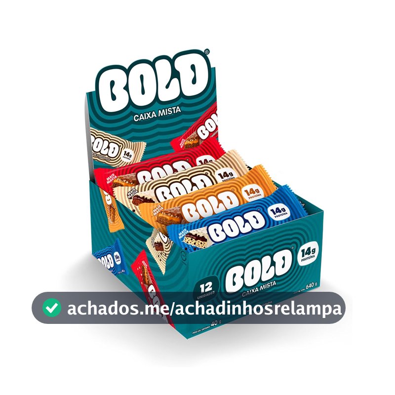 Bold Barra de Proteína Caixa Mista (12 Unid) 40G com 14g de Proteína