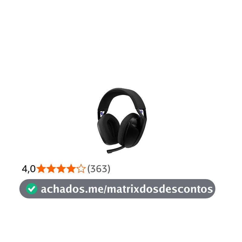 Logitech Headset Gamer Sem Fio G321 Preto Lightspeed Bluetooth Microfone Boom 16kHz Bateria 20H Compatível c/ PC PS4 PS5 Nintendo Switch e Smartphone