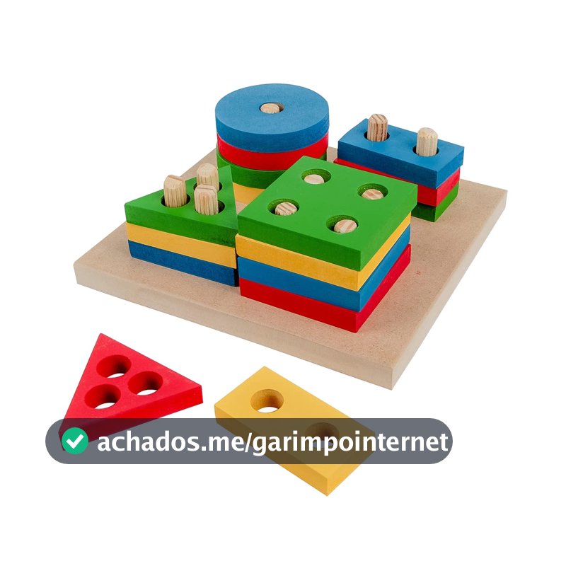 Carlu Brinquedos - Prancha de Seleção Pequena Jogo Educativo, 3+ Anos, 16 Peças, Multicolorido, 1078