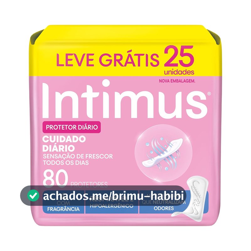 Protetor Diário Intimus® Cuidado Diário - 80 un