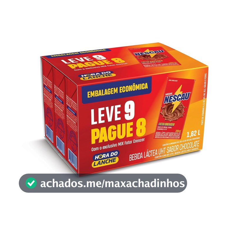 Bebida Láctea Nescau Prontinho 180ml Leve 9 Pague 8