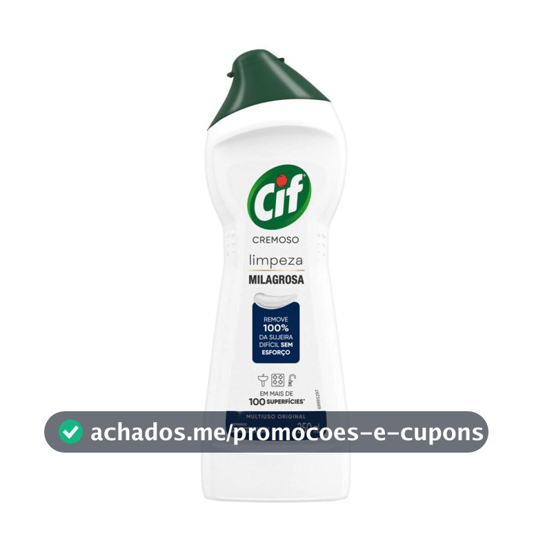 Cif Cremoso Limpeza Milagrosa Produto De Limpeza De Casa Milagroso Original Remove 100% Da Sujeira Difícil Sem Esforço 250 Ml
