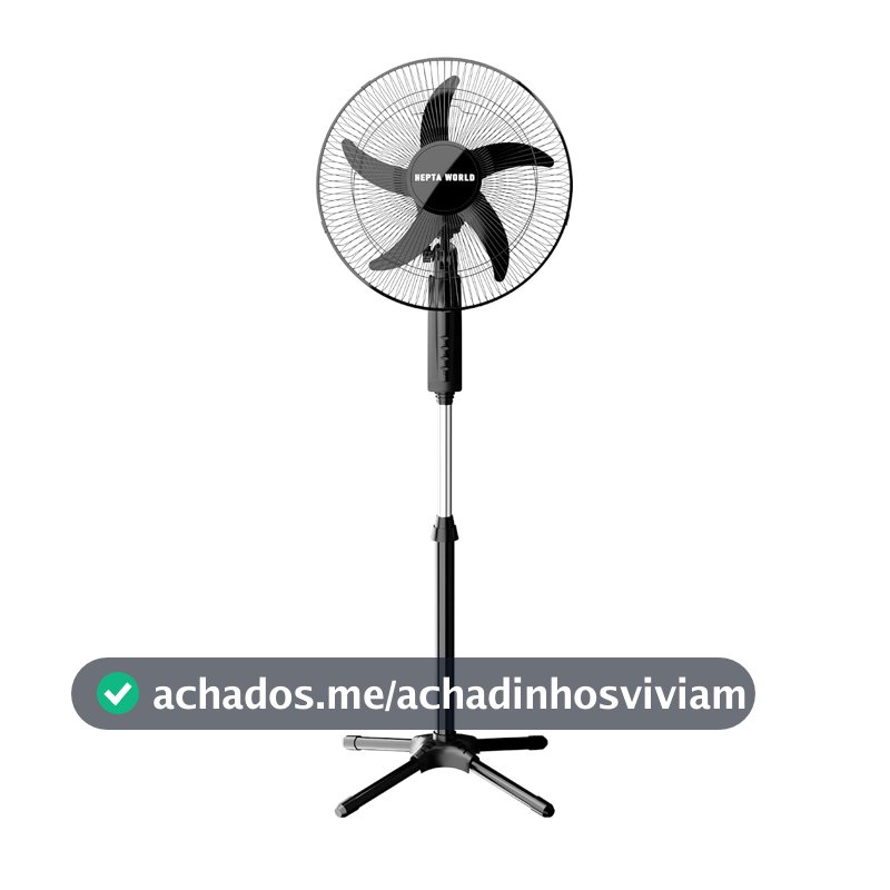 HEPTA WORLD Ventilador de Coluna, Resfriamento, Silencioso, Design Slim para Casa Escritório (PRETO, 110V, 1011)