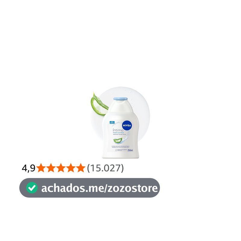 NIVEA Sabonete Líquido Íntimo Fresh Comfort 250ml, Limpeza Suave, Mantém pH Natural, Aloe Vera, Cuidado Refrescante, Uso Diário