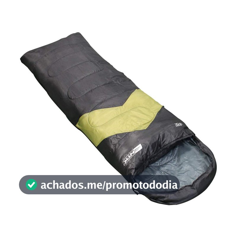 NTK, Saco de Dormir Envelope 2,10m em Poliéster com Hollow-Fiber, para Camping e Aventuras, Viper