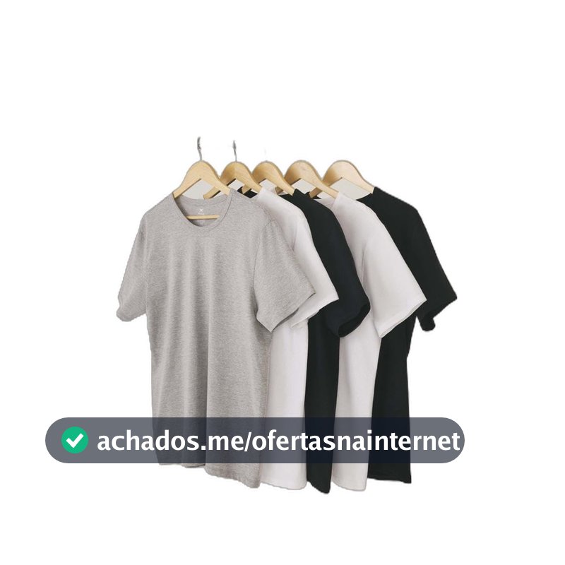 Kit Com 5 Camisetas Masculinas Básicas - Hering